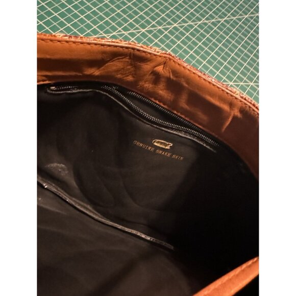 Vintage Genuine Snake Skin Clutch Purse With Strap - Picture 2 of 4